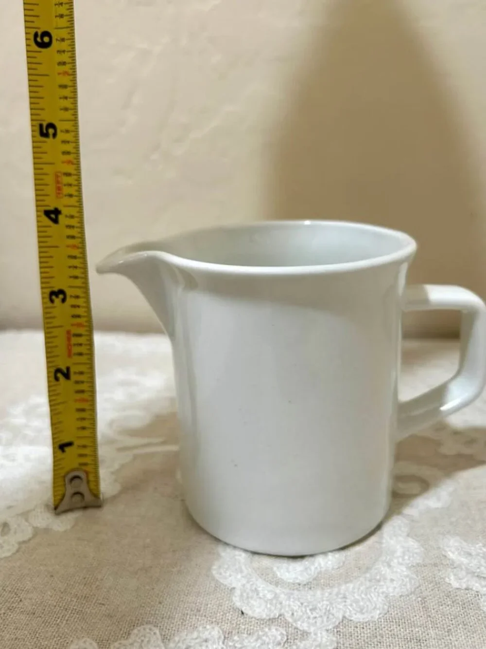 Vintage Johnson Bros England White Ironstone Creamer Pitcher